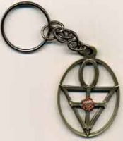 Rose Cross Key Ring